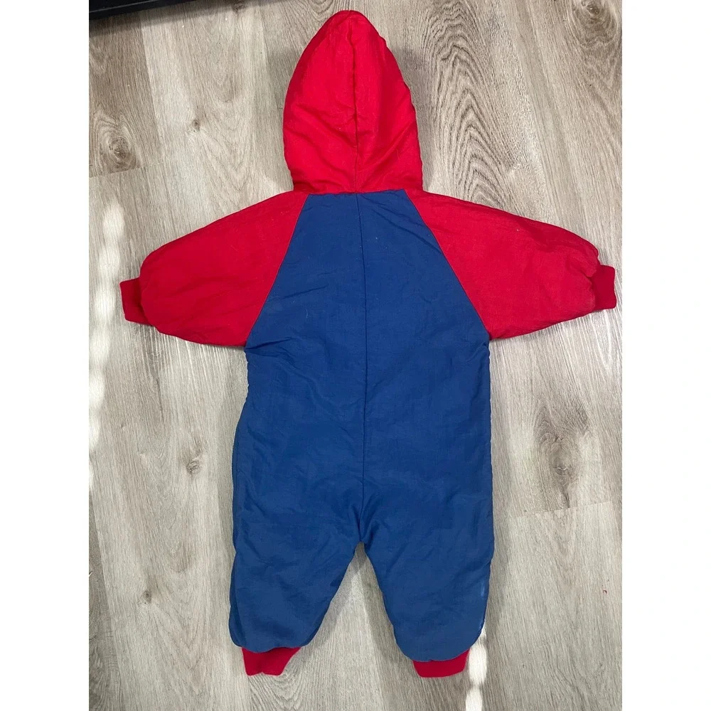 Baby Gap Vintage Insulated Snowsuit 12–18M Colorblock Red‎ Blue Teal Hooded